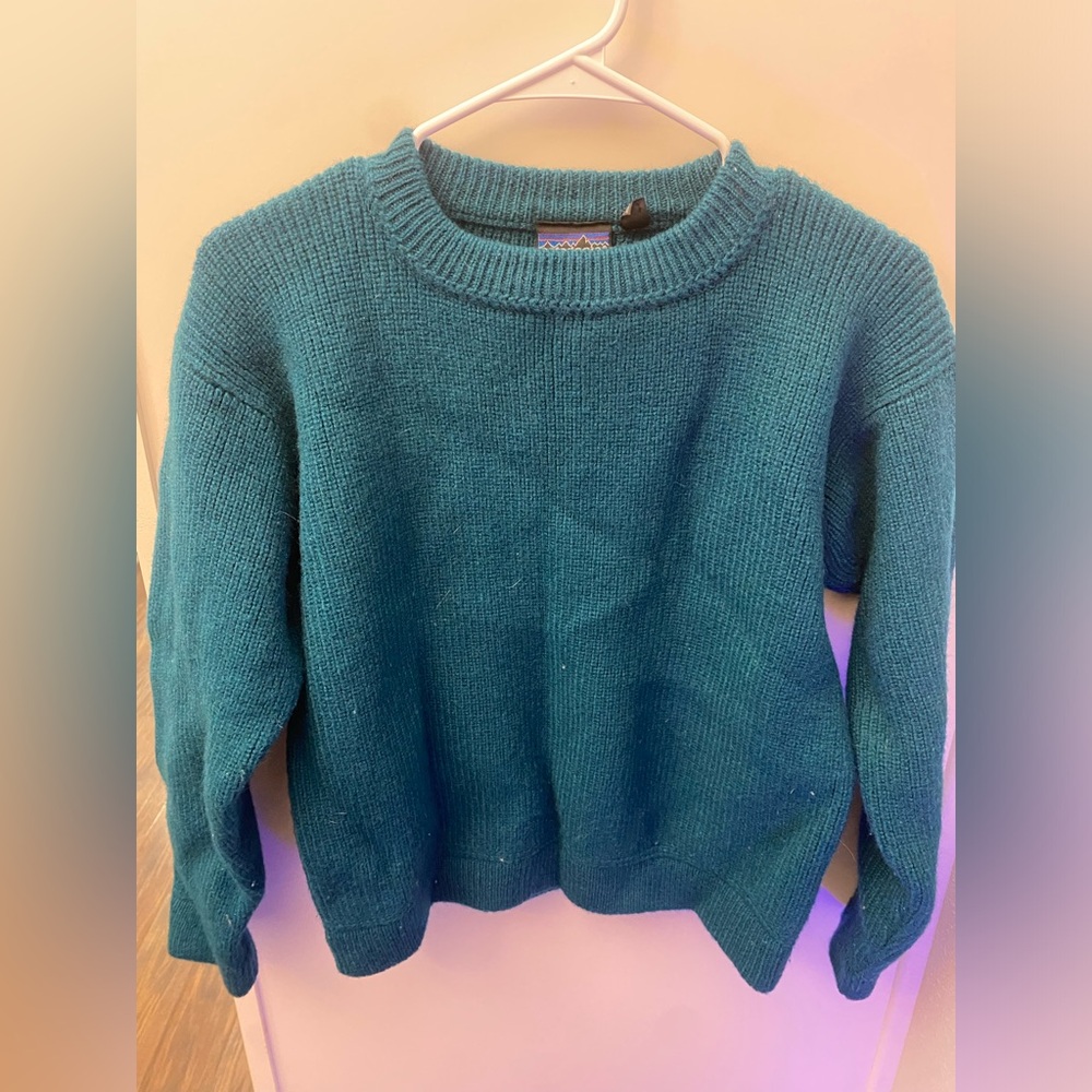 Patagonia Ocean Blue Crew Neck Sweater